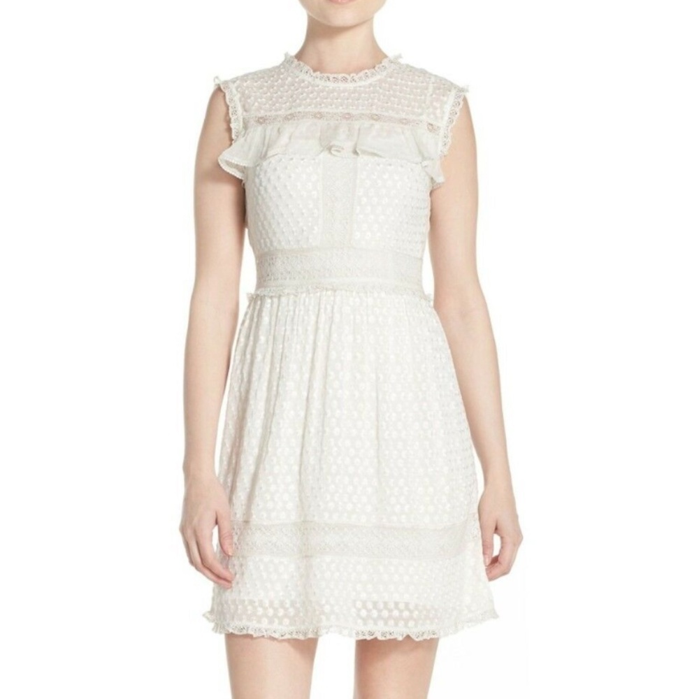 NWT Needle & Thread Embroidered Georgette Fit & Flare Dress [‎  US 10 ]